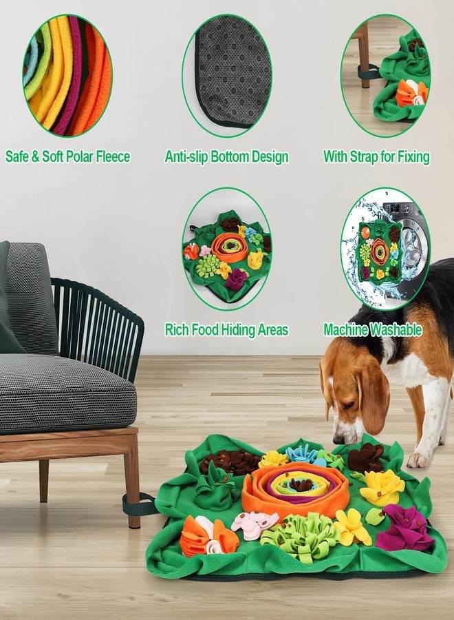 Vextronic Snuffle Mat for Dogs Large Breed Small Medium, 25''x25'' Dog Sniffing Mat, Interactive Puzzle Foraging Mat for Dogs, Dog Slow Feeder Mat, Encourages Natural Foraging Skills for Cats Rabbits - Image 3